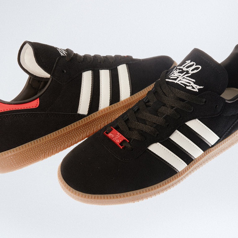 関送込♪100 THIEVES × ADIDAS ORIGINALS/PALOS HILLS Carbon adidas Originals Palos Hills Shoe - Black