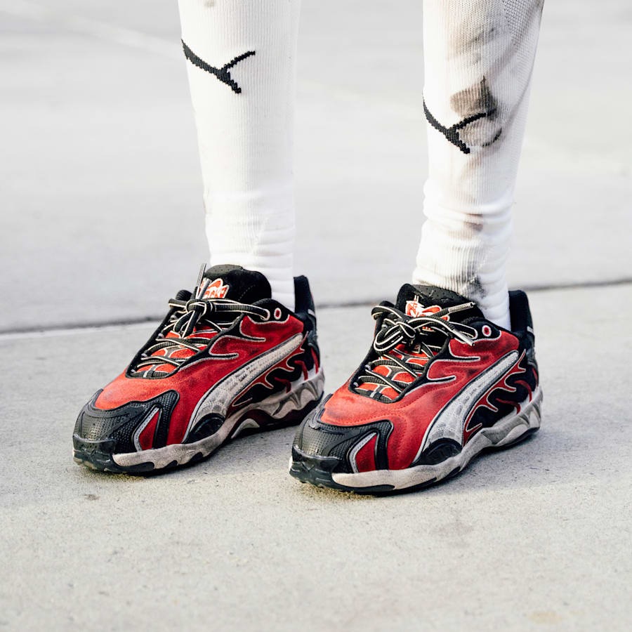 A$AP Rocky x Puma Inhale Distressed Pop Red 402453-01 | More A$AP Rocky x Puma Inhale Distressed Pop Red 402453-01 | More