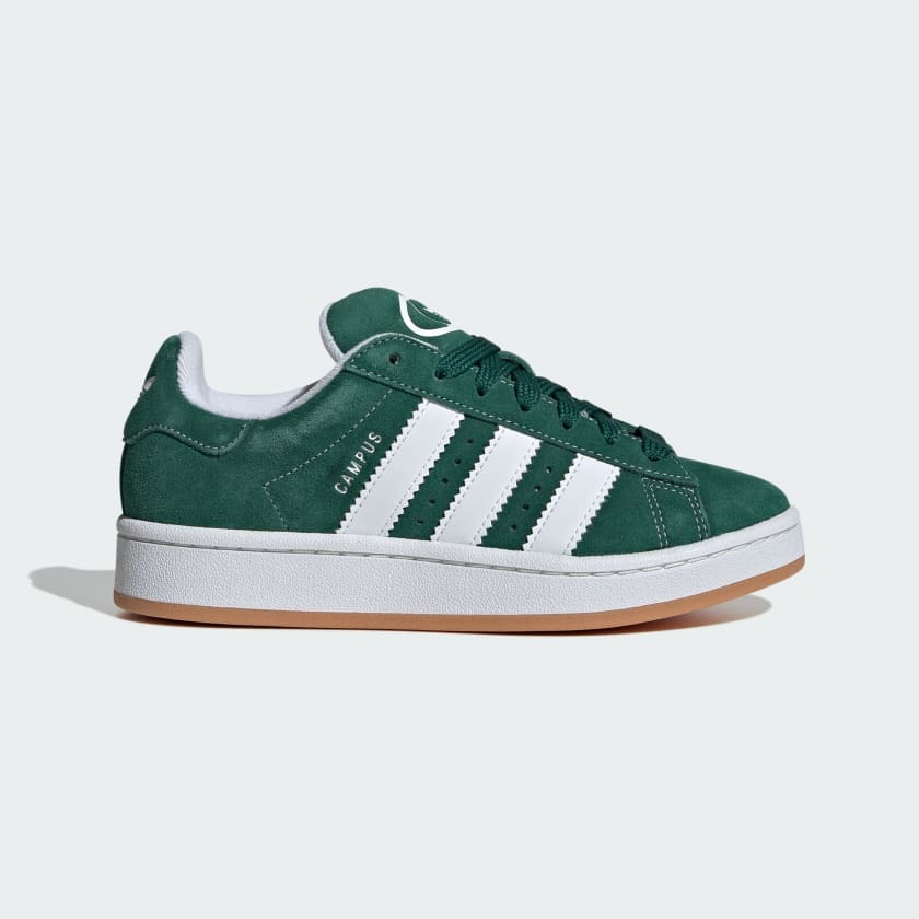 adidas gazelle silver green womens Adidas Campus 00s Dark Green Cloud White (H03472) main image 1
