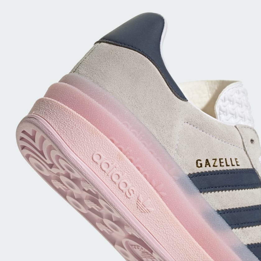 ★【Adidas】 Gazelle Bold Clear Pink Cream White★ Womens adidas Gazelle Bold Athletic Shoe - Clear Pink