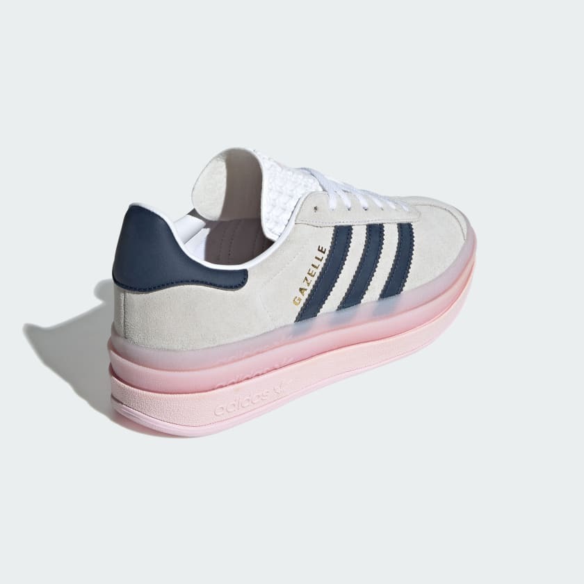 ★【Adidas】 Gazelle Bold Clear Pink Cream White★ Womens adidas Gazelle Bold Athletic Shoe - Clear Pink