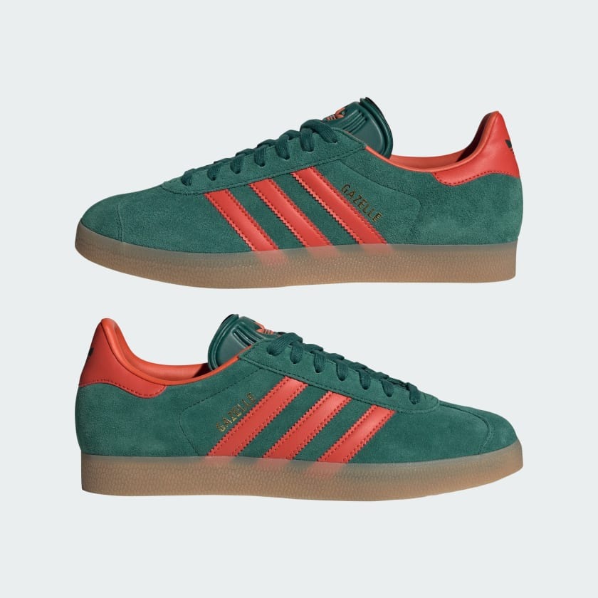 adidas gazelle silver green womens Gazelle collegiate green/preloved red/gum main image 0