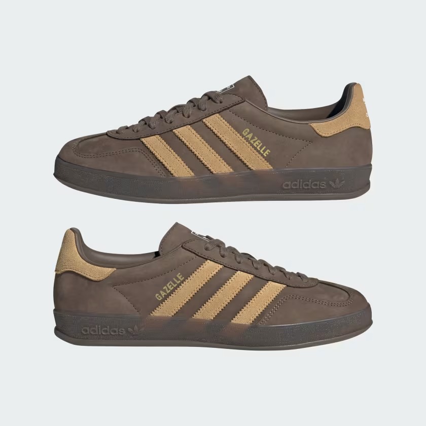 adidas Originals Gazelle Indoor Cargo Brown Golden Beige JQ8386