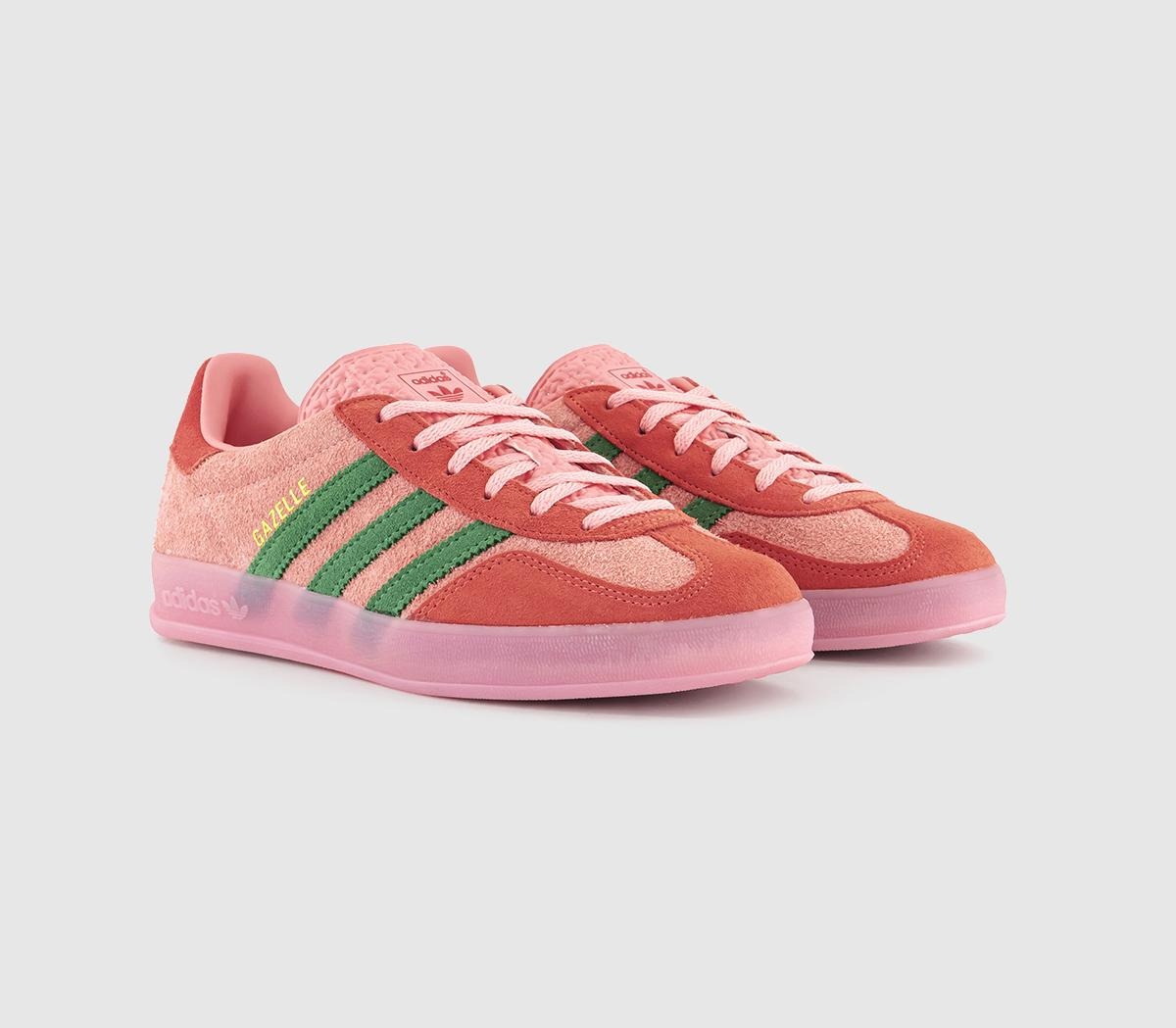 【Adidas】(W) Gazelle Indoor Semi Pink Spark Preloved Green Adidas Gazelle Indoor W Pink Spark / Preloved Green - Jun