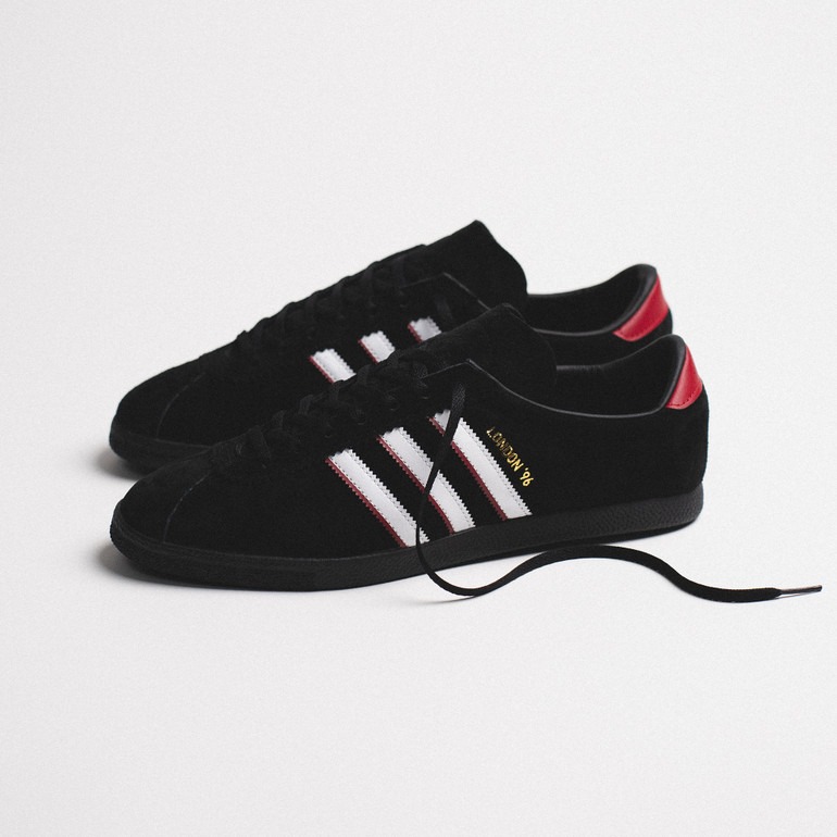 adidas Originals London 96 Core Black Better Scarlet IH4773 | More