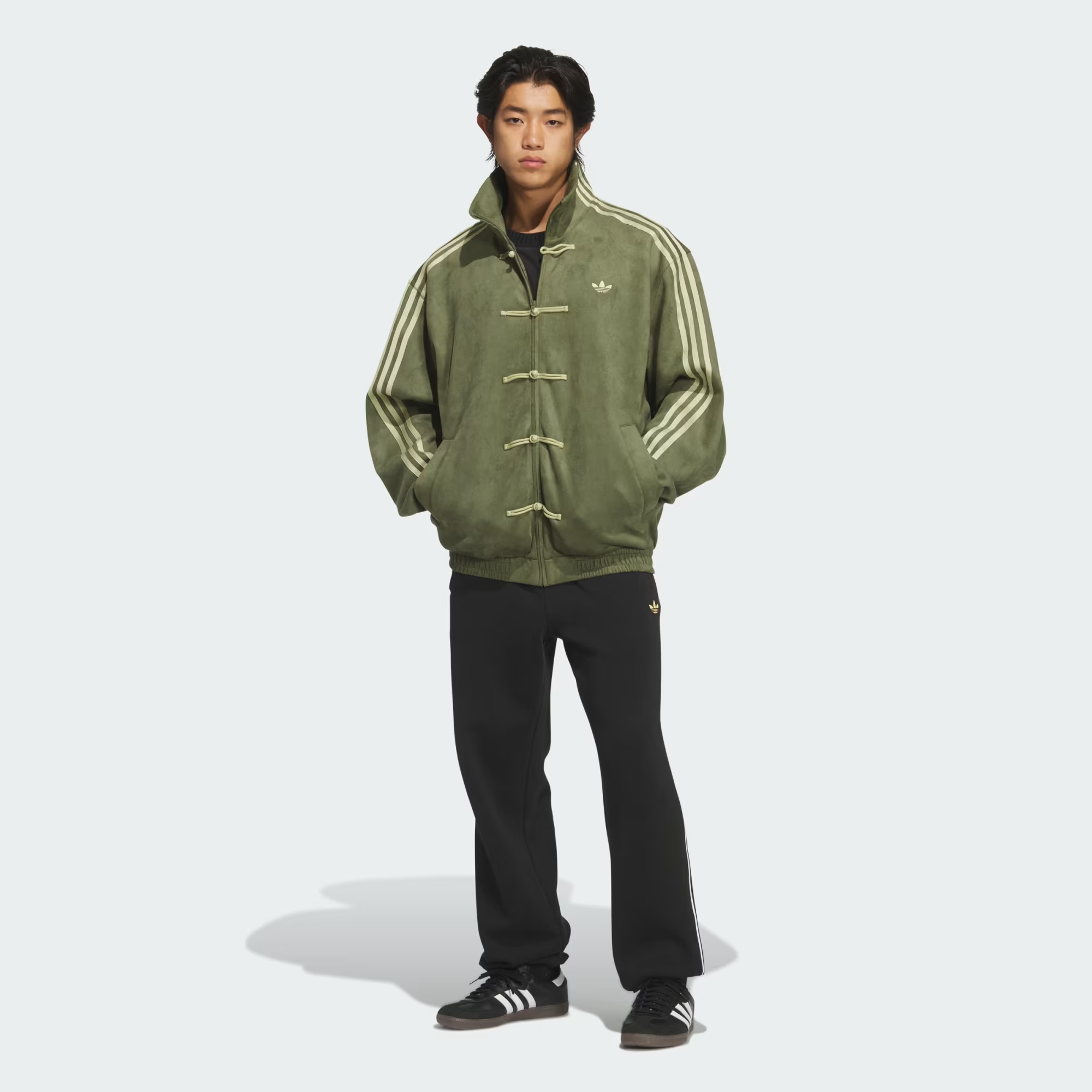 NEW CHINESE STYLE TRACK TOPグリーン adidas Originals New Chinese Style Track Top Focus Olive KT3847