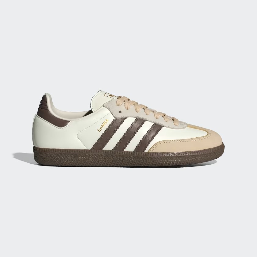 Womens adidas Originals Samba OG Maroon Sand Strata Pony