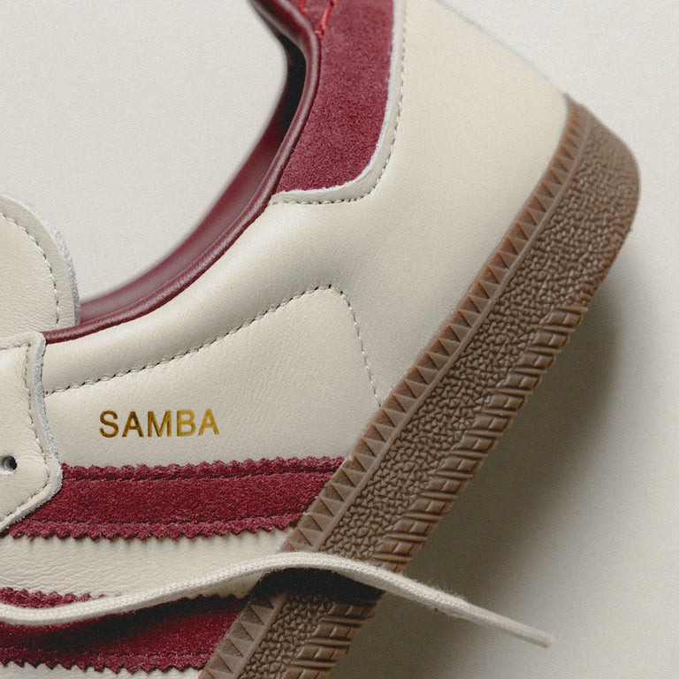 adidas Originals Samba OG Putty Grey Maroon ID1482 | More