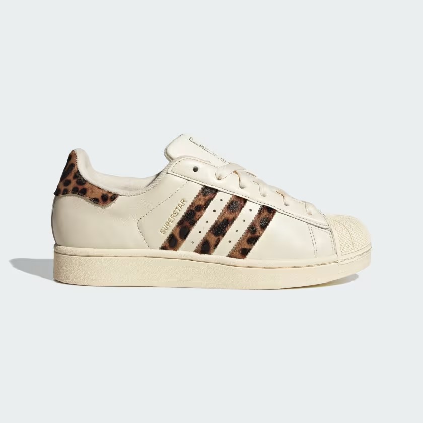 Womens adidas Originals Superstar II Leopard Cream White