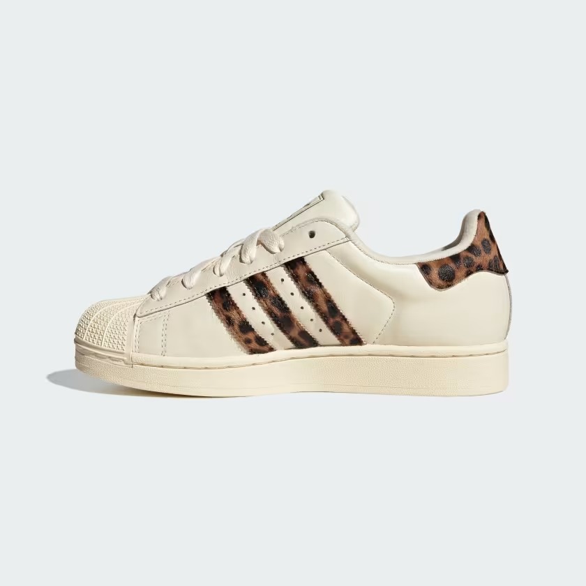 Womens adidas Originals Superstar II Leopard Cream White