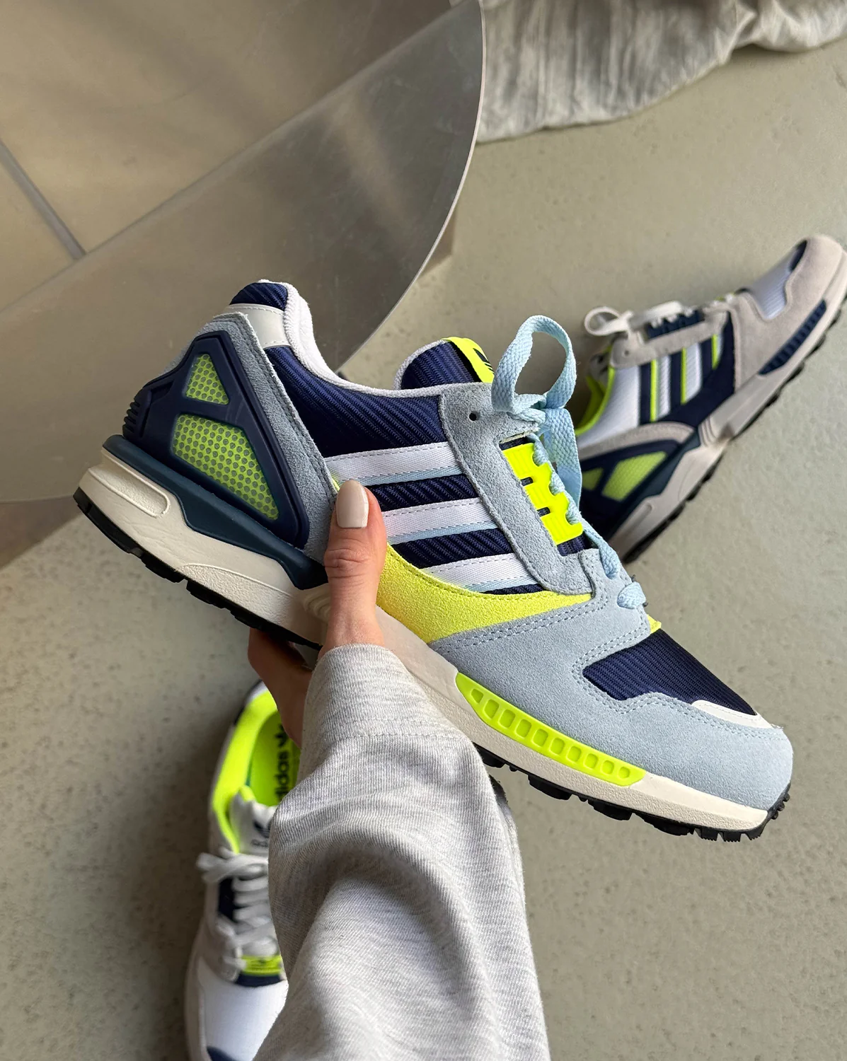 adidas Originals ZX 8000 Dark Blue Footwear White Solar Yellow