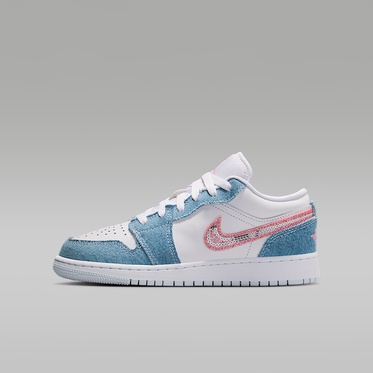 Air Jordan 1 Low SE GS Denim Sequin HQ2001-400 | More Sneakers