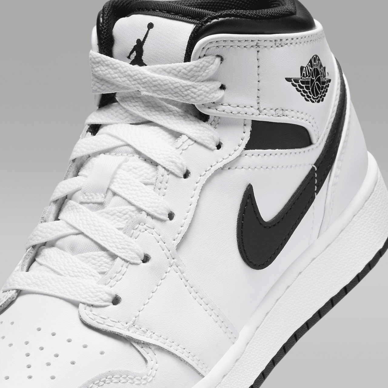 Air Jordan 1 Mid GS White Black DQ8423-132 | More Sneakers