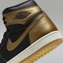 jordan retro 1 mid black and gold