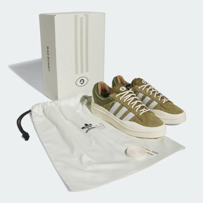 adidas gazelle silver green womens adidas Campus Light Bad Bunny Chalky Brown – YankeeKicks Online main image 1