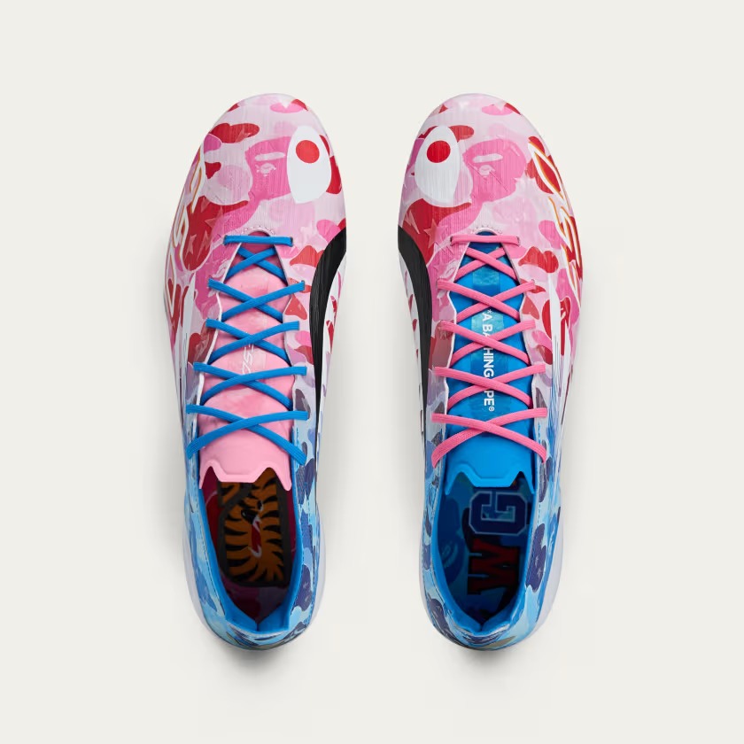 BAPE x adidas F50 Elite Clear Pink Icey Blue JS0573 | More Sneakers