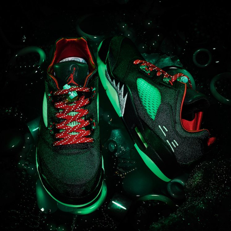 Clot x Air Jordan 5 Retro Low Black Classic Jade DM4640-036 | More