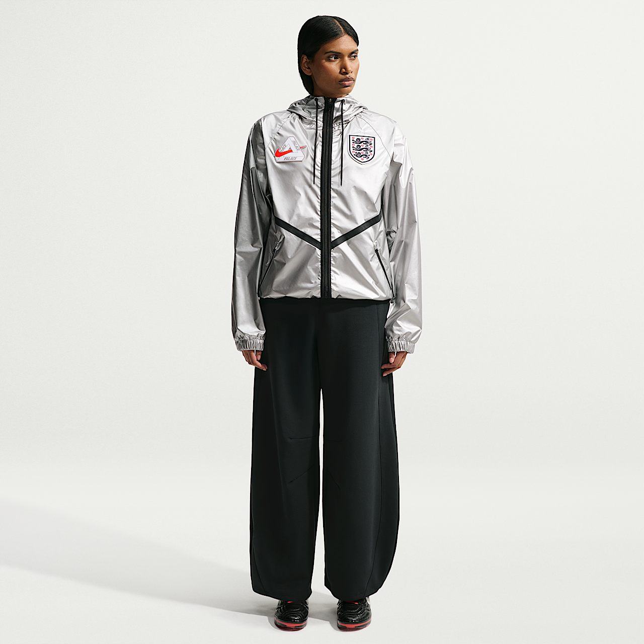 England x Palace Anthem Jacket Pewter Grey IH1610-052 | More Sneakers