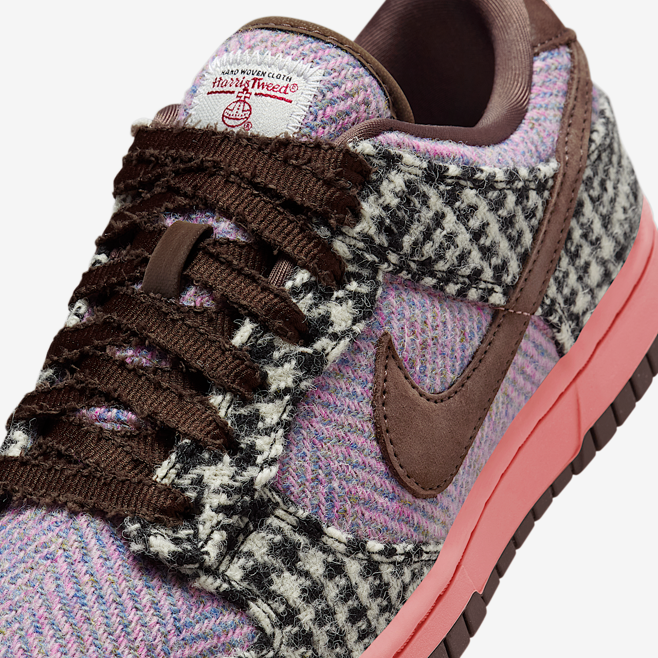 Harris Tweed x Womens Nike Dunk Low Purple Pink HQ5036-902