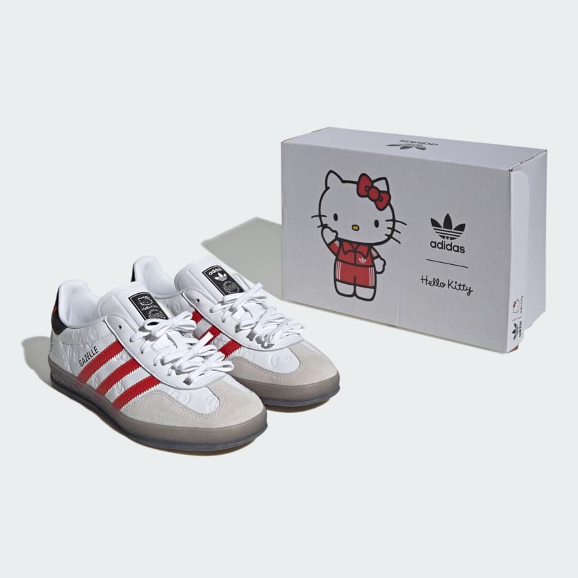 adidas gazelle Hello Kitty スニーカー Adidas Originals x Hello Kitty Gazelle Indoor (White/Red