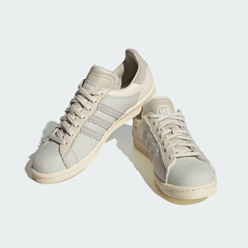 adidas gazelle silver green womens adidas Pharrell Williams Campus Shoes - Unisex - Ecru Tint / White / Bliss main image 1