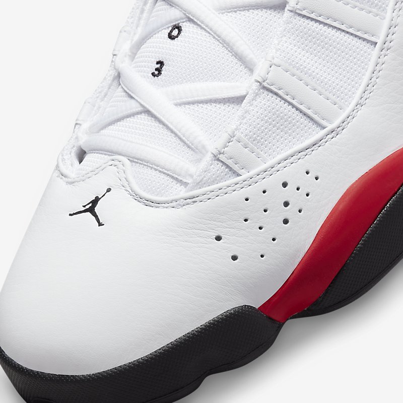 jordan 6 rings white university red