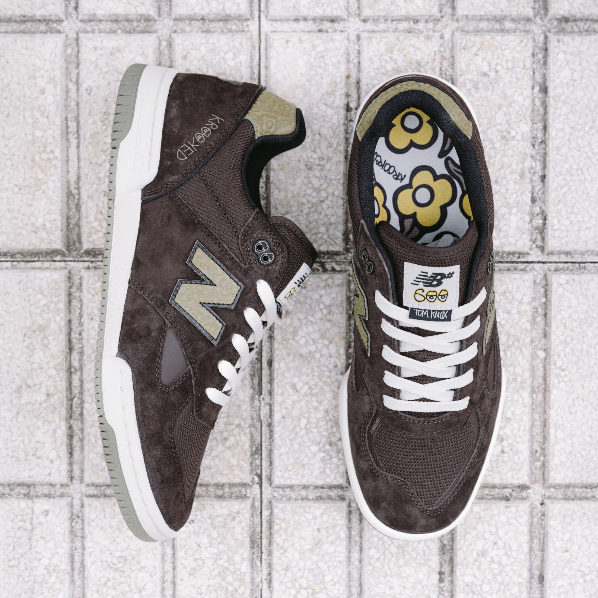 Krooked x Tom Knox x New Balance Numeric 600 Chocolate Olive 