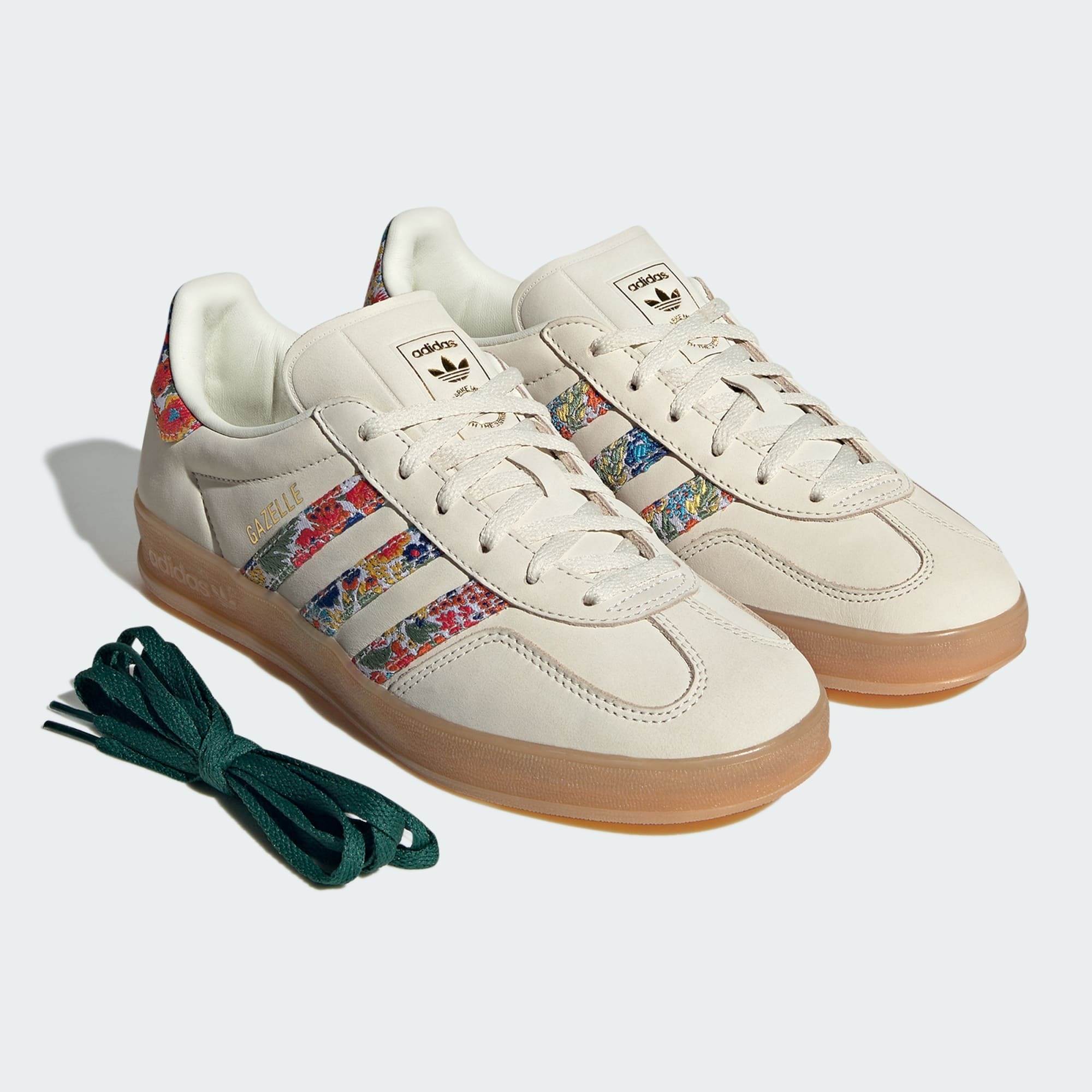 adidas gazelle silver green womens Liberty London X Adidas Originals Gazelle Indoor W (Crew White)  MILK STORE