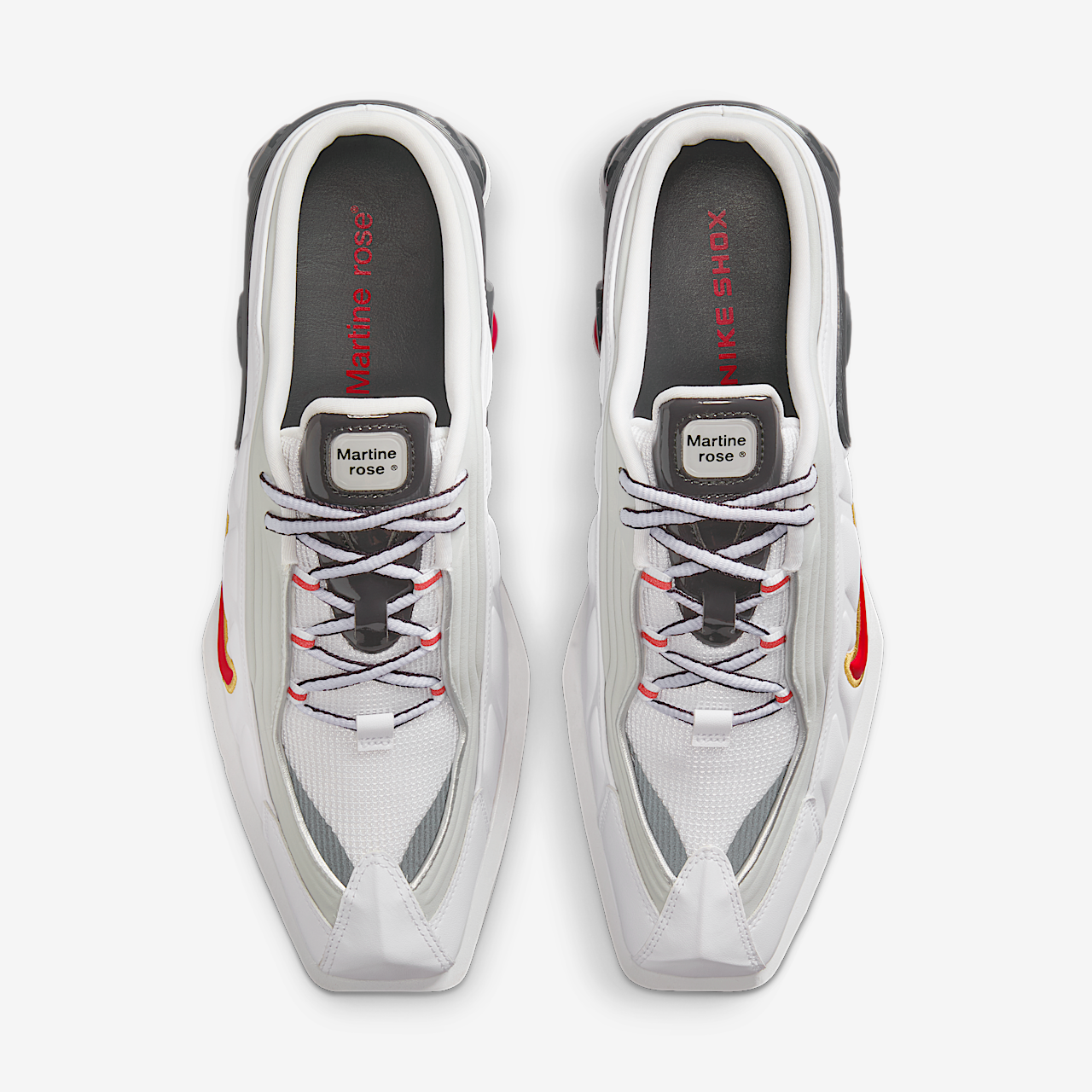 Martine Rose x Womens Nike Shox MR4 White Varsity Red IM5420-100