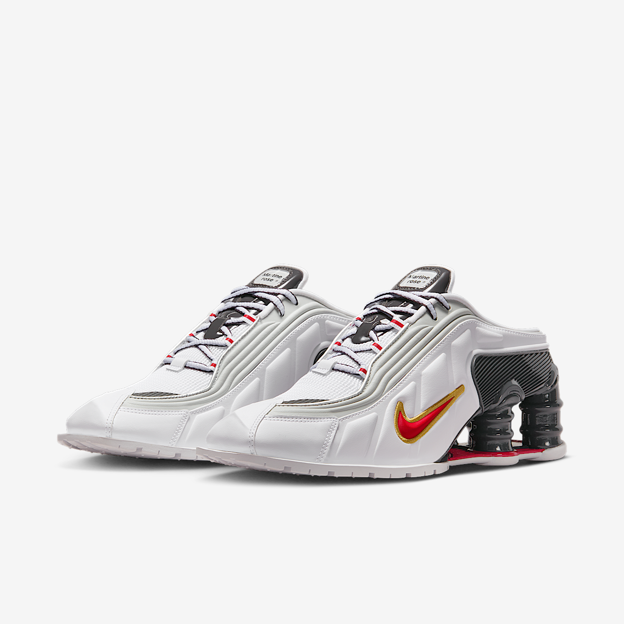 Martine Rose x Womens Nike Shox MR4 White Varsity Red IM5420-100