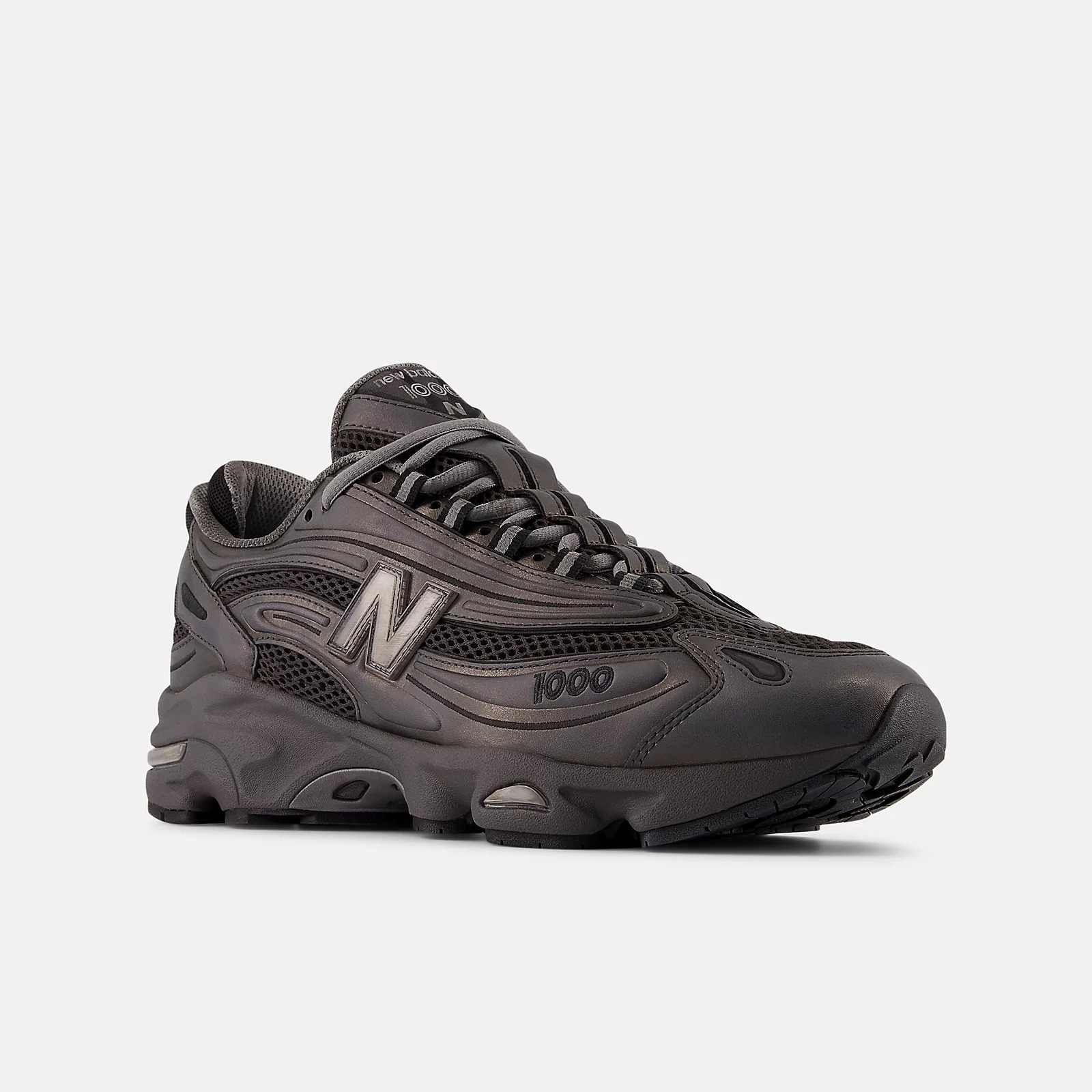 New Balance 1000 Black Metallic Black Cement M1000F | More
