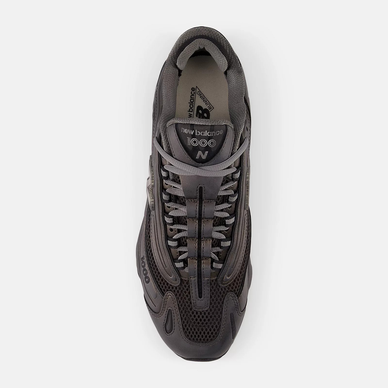 New Balance 1000 Black Metallic Black Cement M1000F | More