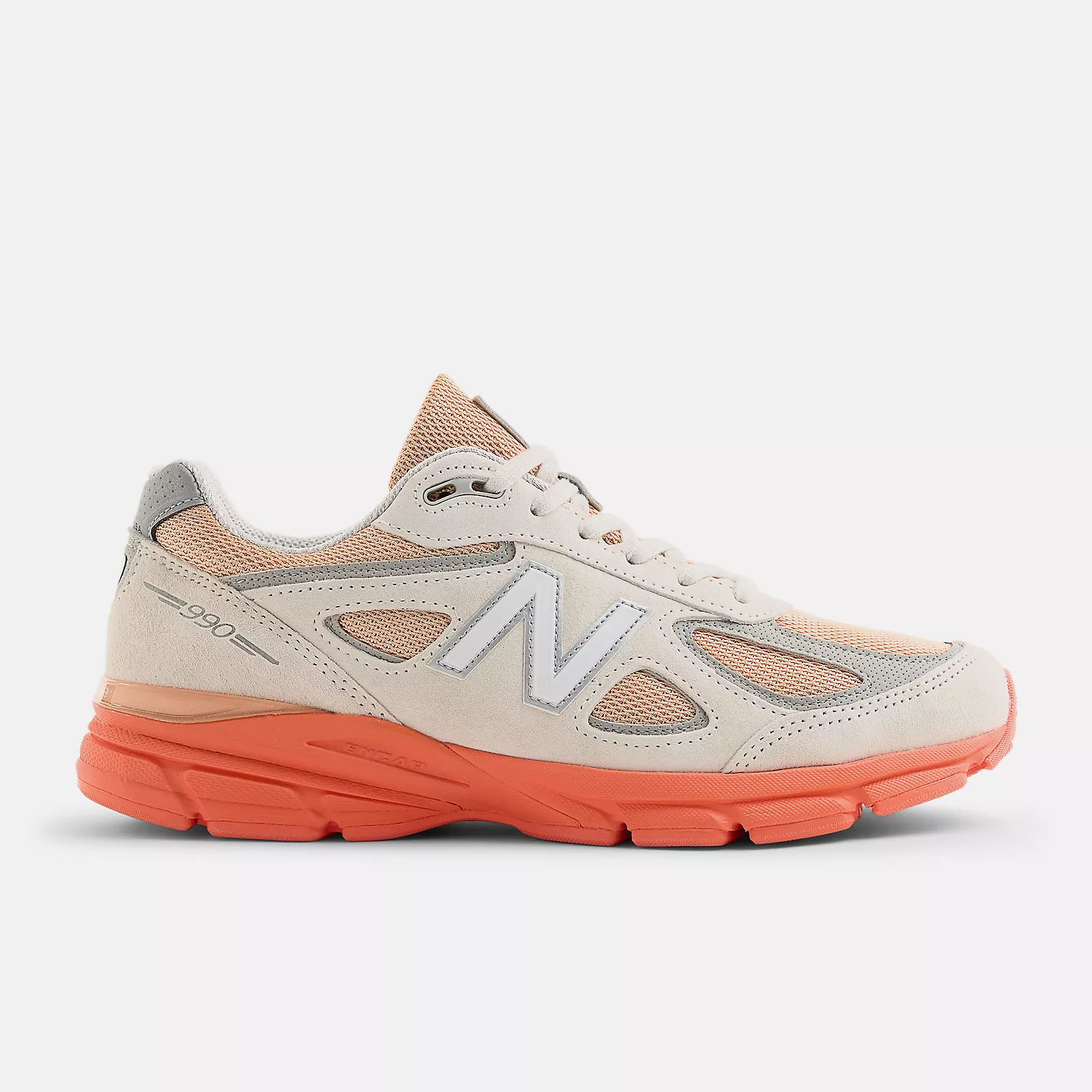 New Balance 990v4 Made in USA Moonbeam Tangerine Heat U990MO4 