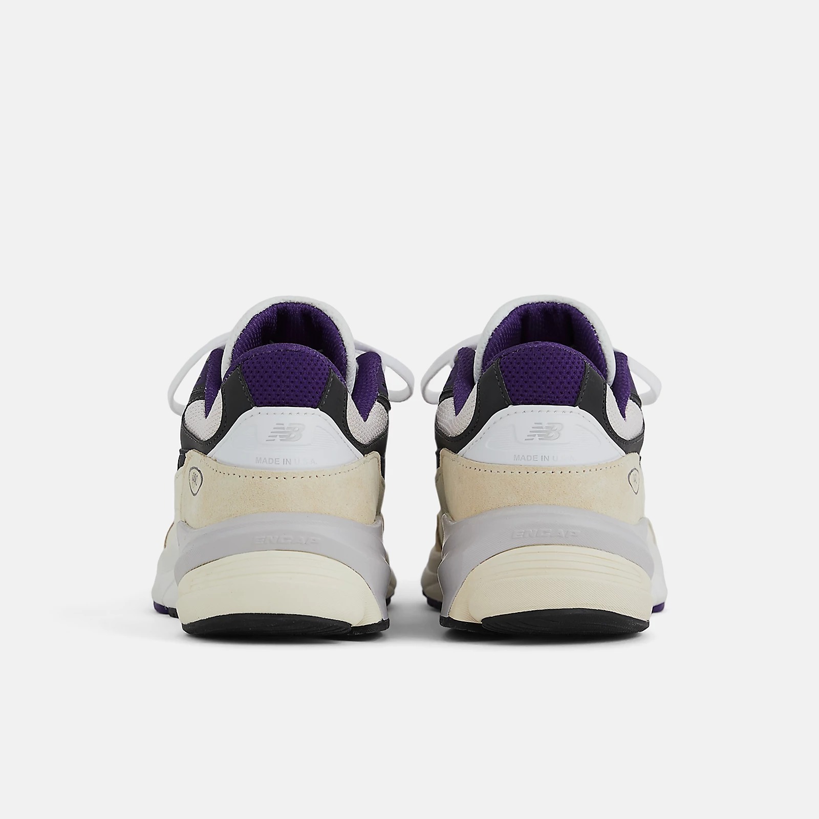 New Balance 990 V6 Sneakers Made In USA U990WB6 White Black Purple Men Size 9.5 New Balance 990v6 Made In USA  main image 3