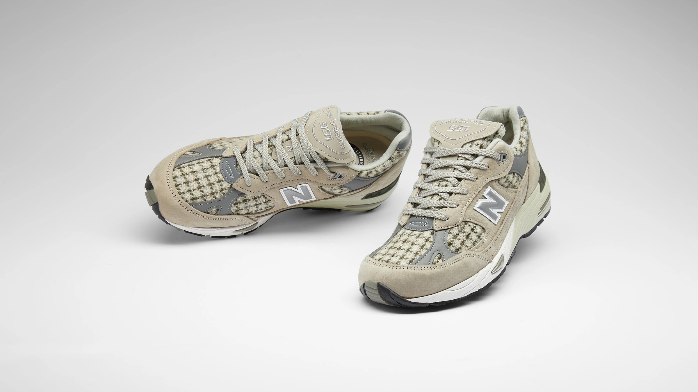 お取り寄せ商品】NEW BALANCE 991 HARRIS TWEED BEIGE ニューバランス 