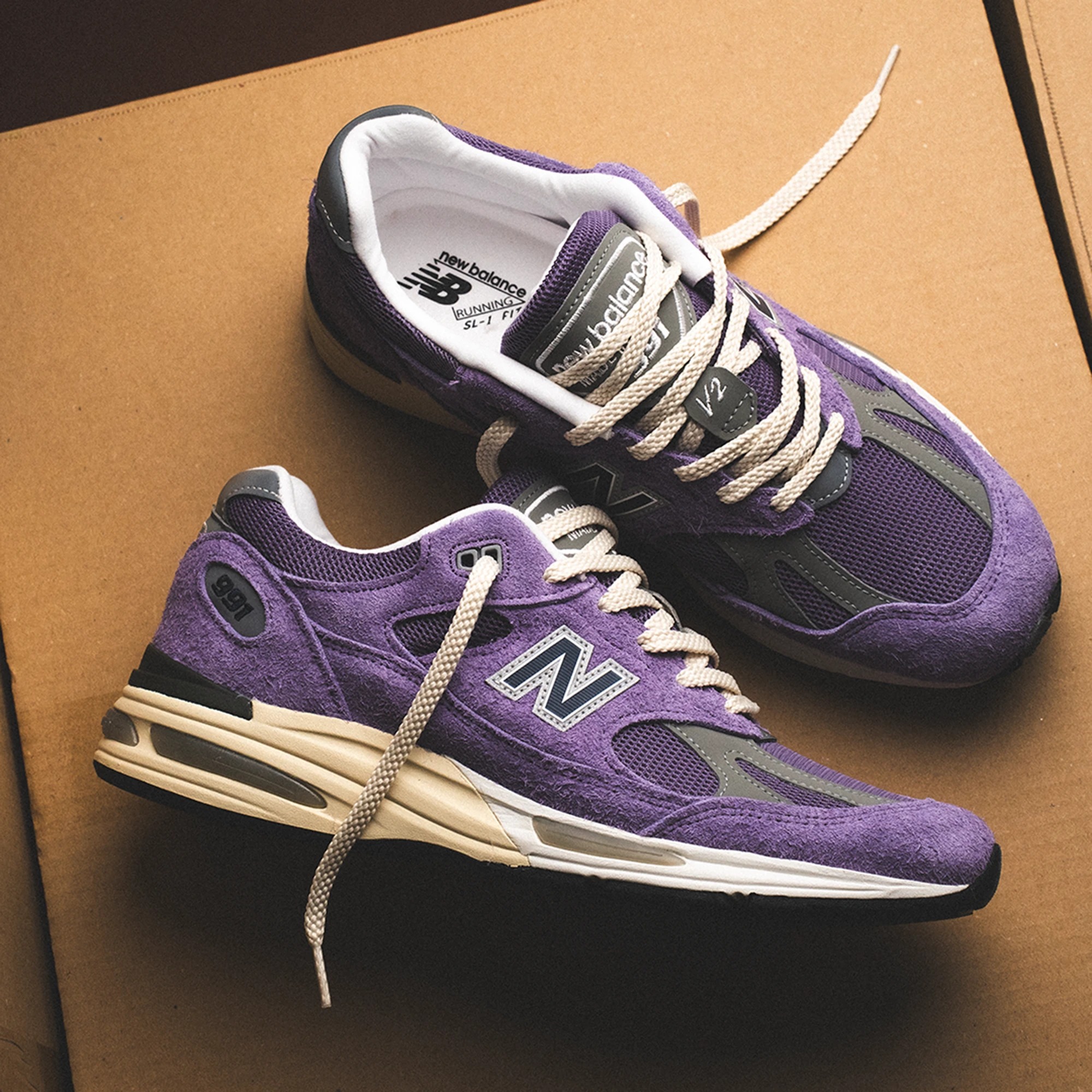 New Balance 991v2 Made in UK Purple Sage U991LV2 | More Sneakers