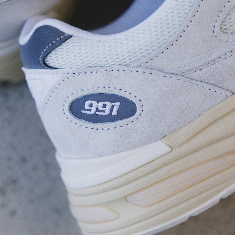 靴 New Balance 991V2 \"Wind Chime\" u991ow2 New Balance 991v2 Made in UK 'Wind Chime White Silver' U991OW2