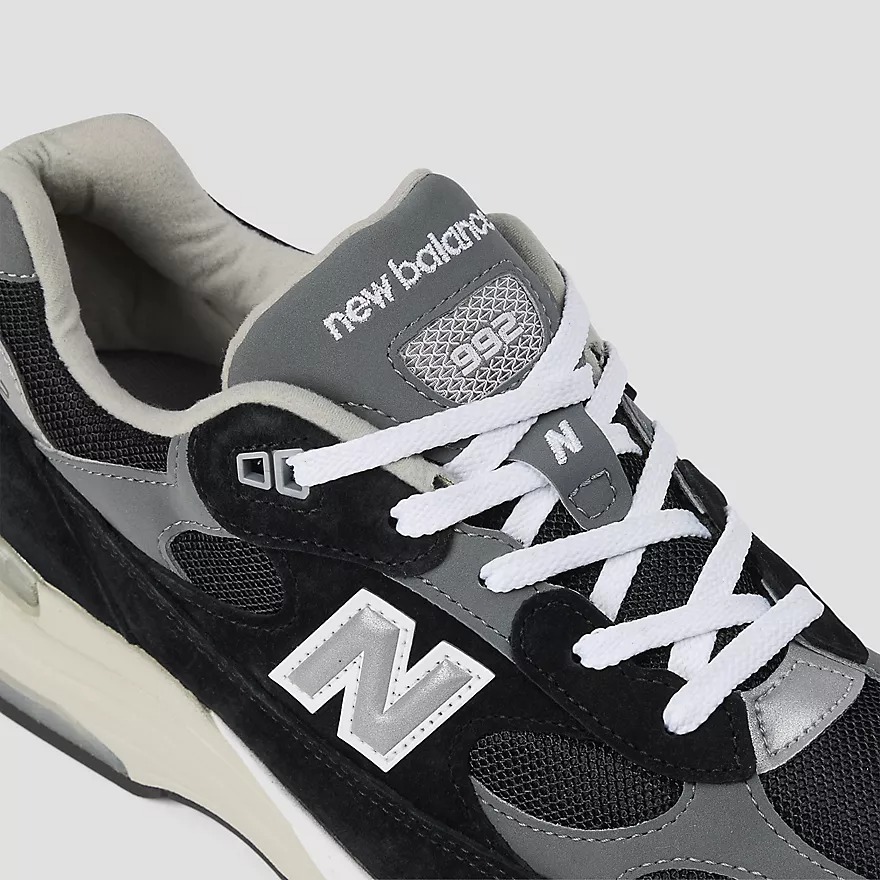 New Balance 992 Black Grey - Made in USA U992BK | More Sneakers