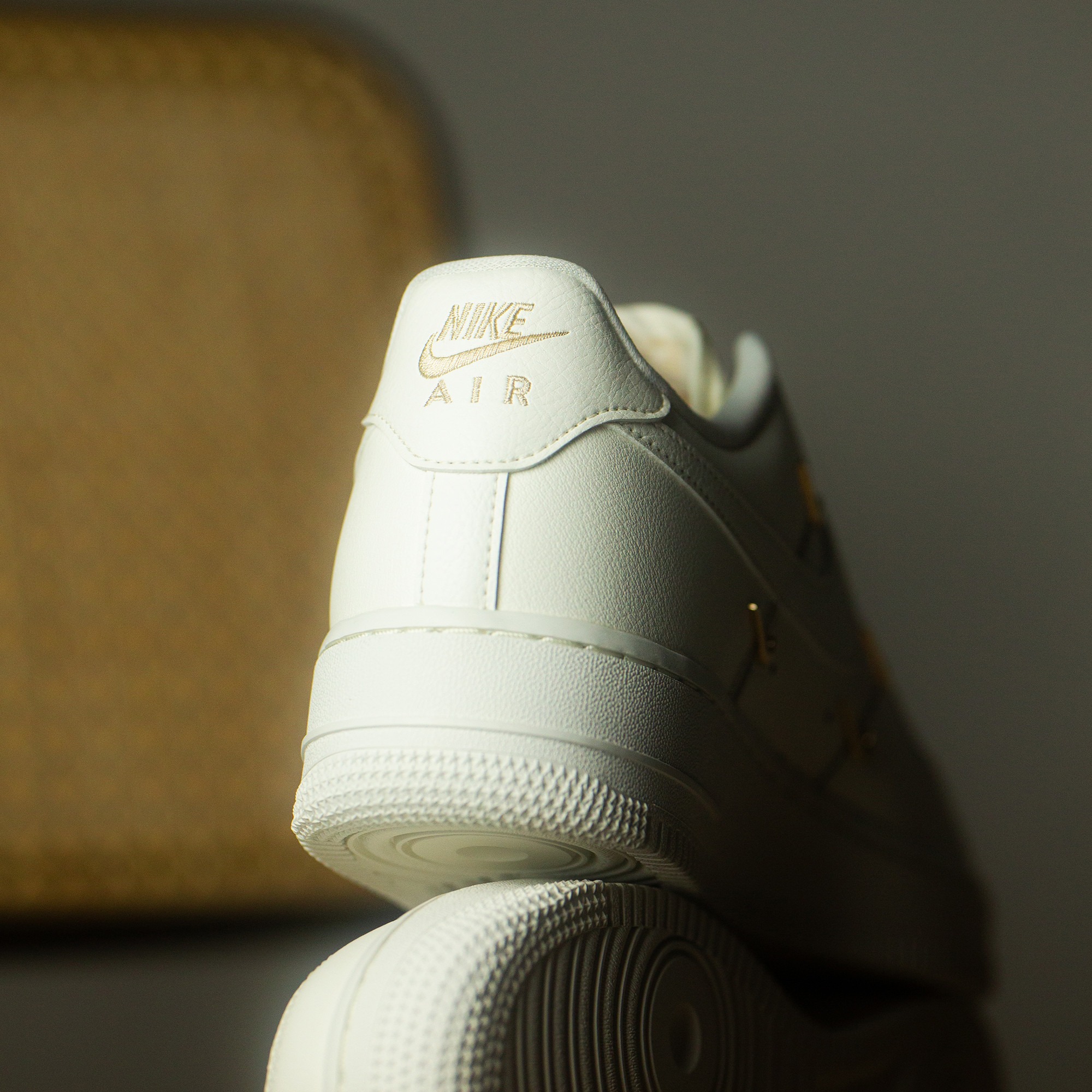 Womens Nike Air Force 1 07 LX Gold Mini Swooshes FV3654-111