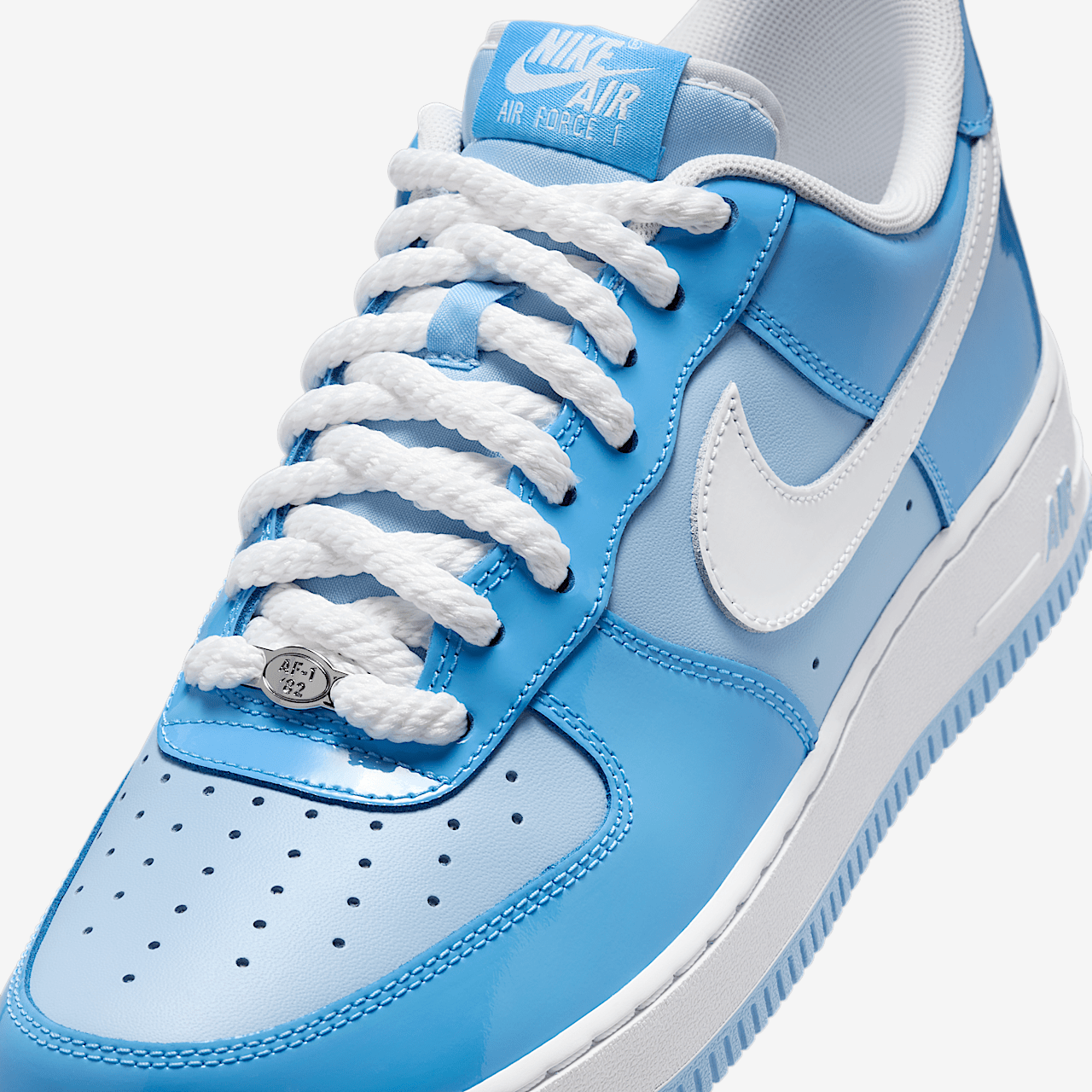 Nike Air Force 1 Low 07 LV8 Phychic Blue White Patent HV9405