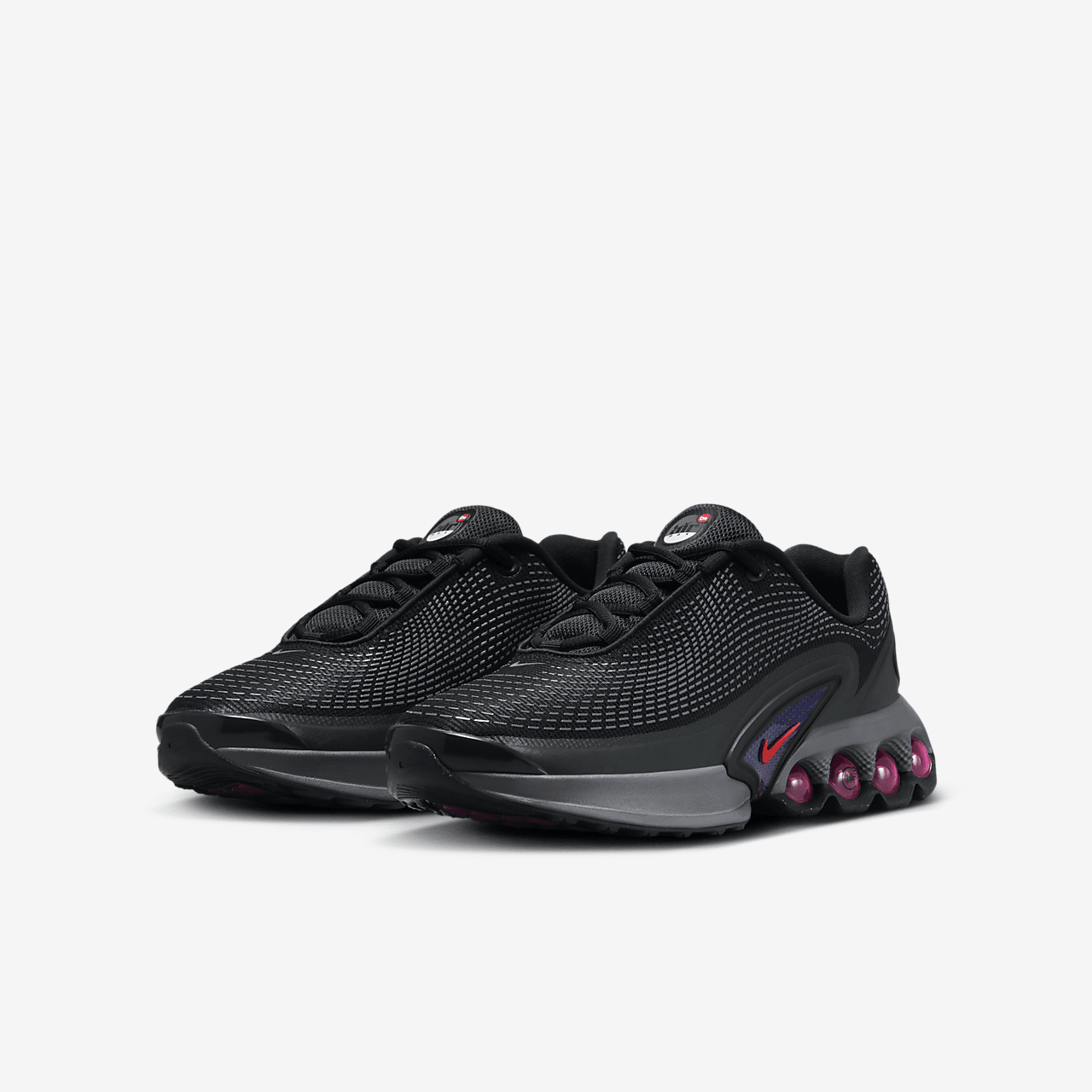 靴 NIKE AIR MAX DN (GS) fb8987-008 NIKE AIR MAX DN (GS) BLACK/LT CRIMSON-DK SMOKE GREY（ナイキ