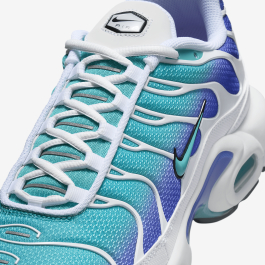 white and light aqua air max plus