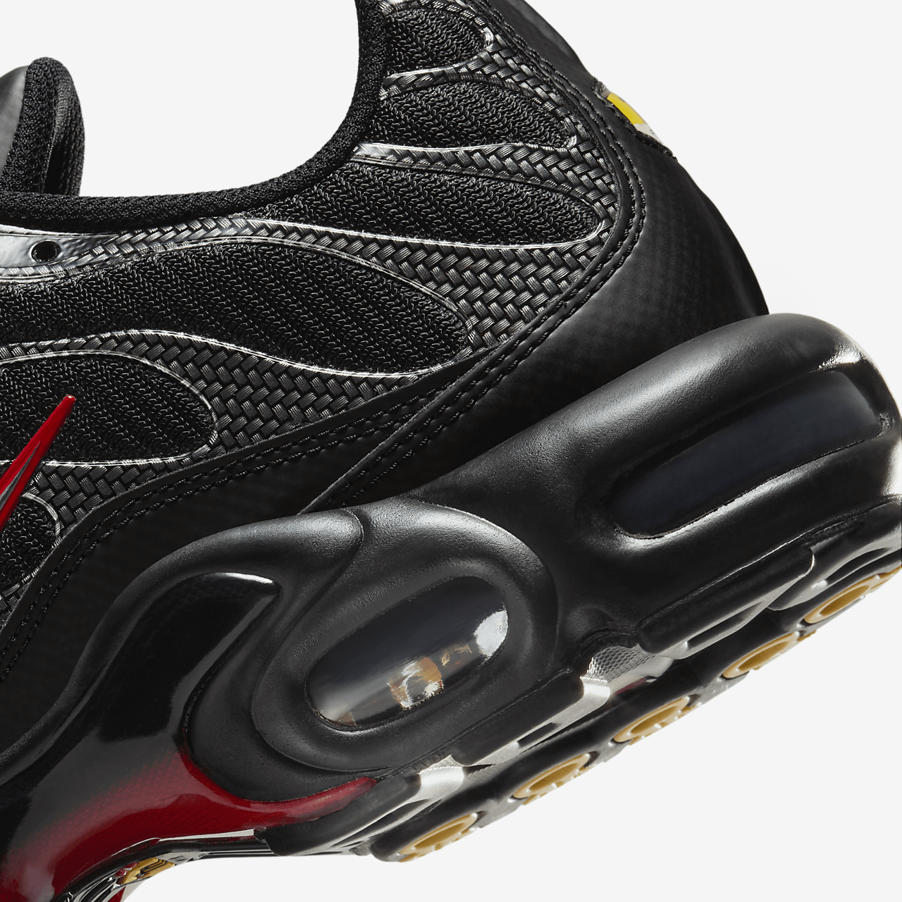 Nike Air Max Plus Black University Red Metallic Silver