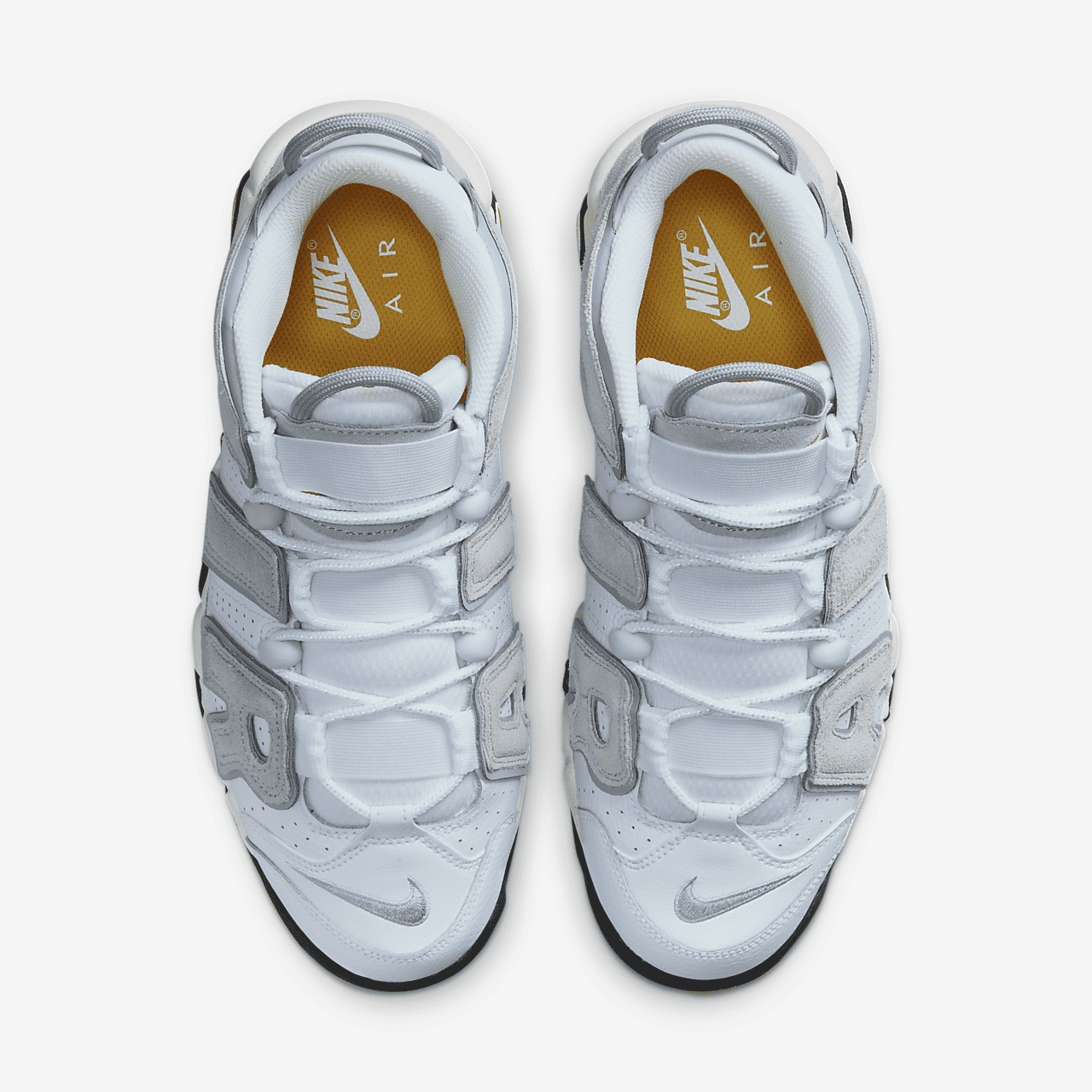 スニーカー Nike Air More Uptempo Wolf Grey Solar Flare Z4516-100 Nike Air More Uptempo 96 Pure Platinum Wolf Grey DZ4516-100