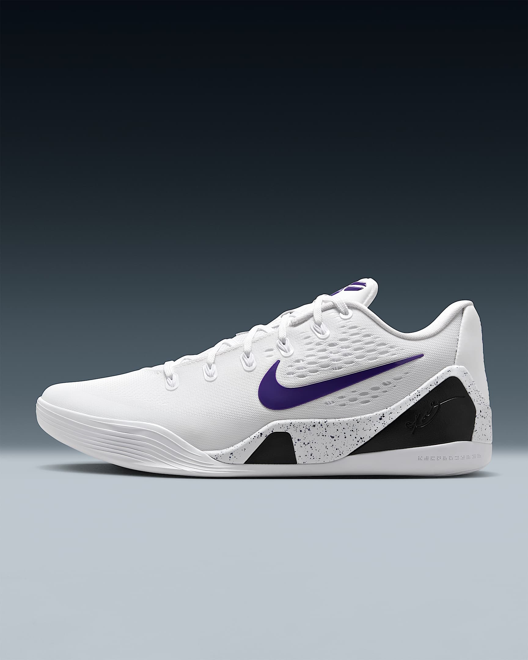 Nike Kobe 9 EM Low Protro TB White Court Purple Lakers Home IH1401