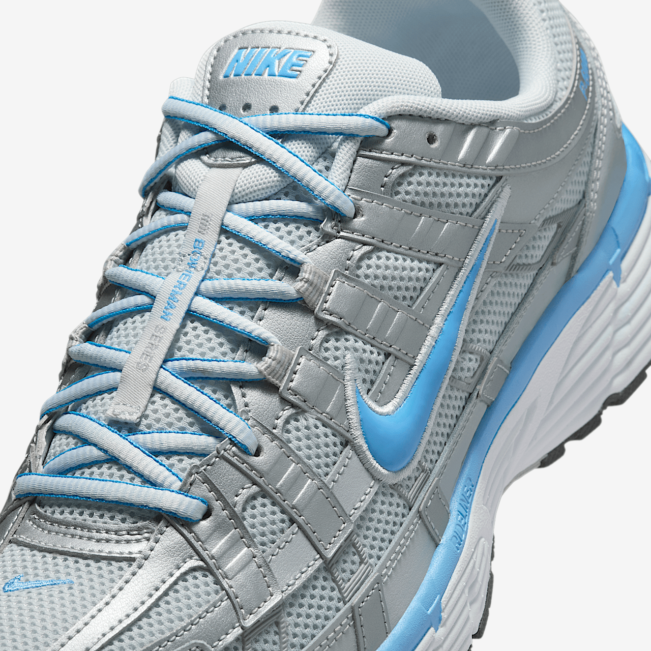 NEW Nike P-6000 Shoes Metallic Platinum/Pure Platinum/Metallic/University Blue Size 10 new Nike P-6000 “University Blue/Pure Platinum” now  main image 4