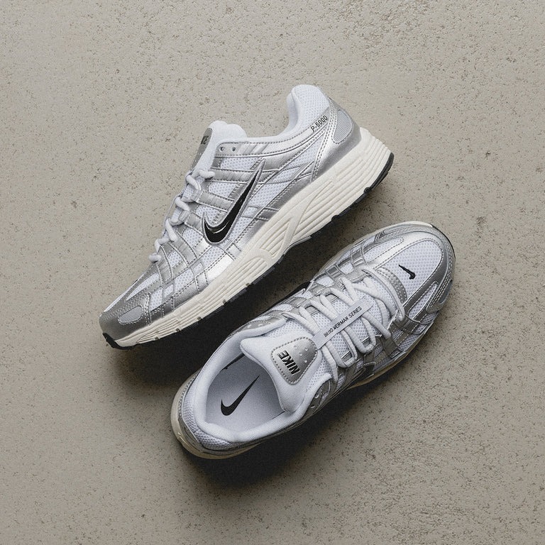 Nike P-6000 White Metallic Silver Flat Silver CD6404-105