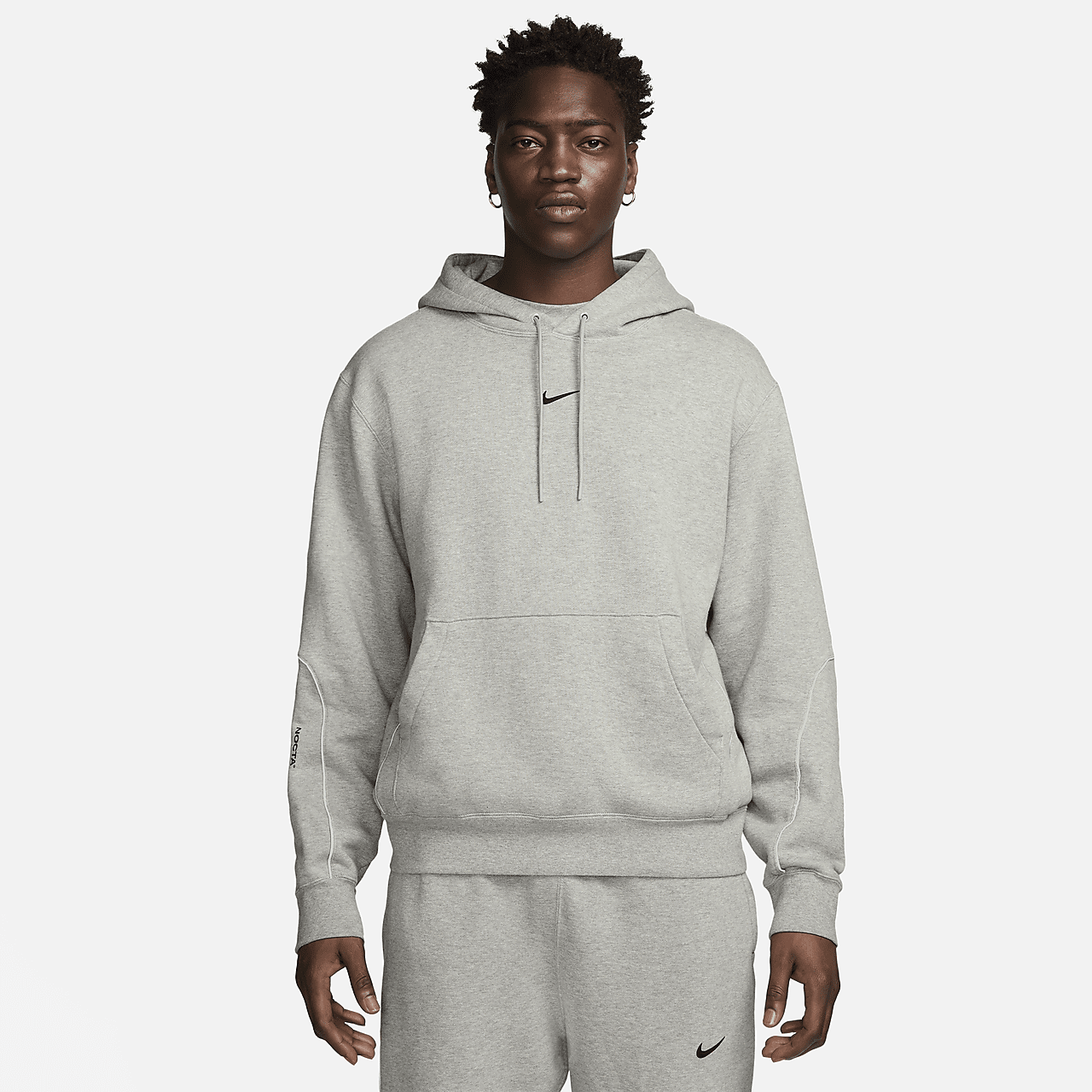 NOCTA x Nike Fleece CS Hoodie Dark Grey Heather FN7659-063 | More