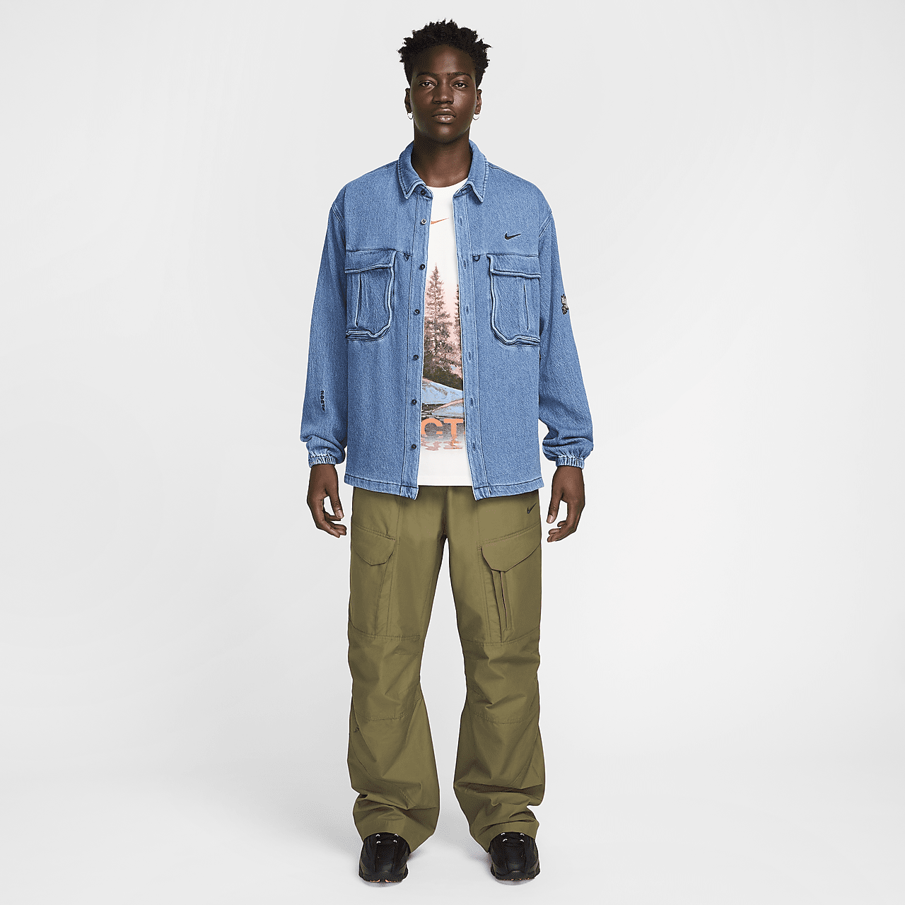 NOCTA x Nike Opal Lily Pad Denim Shirt French Blue FZ3260-486 