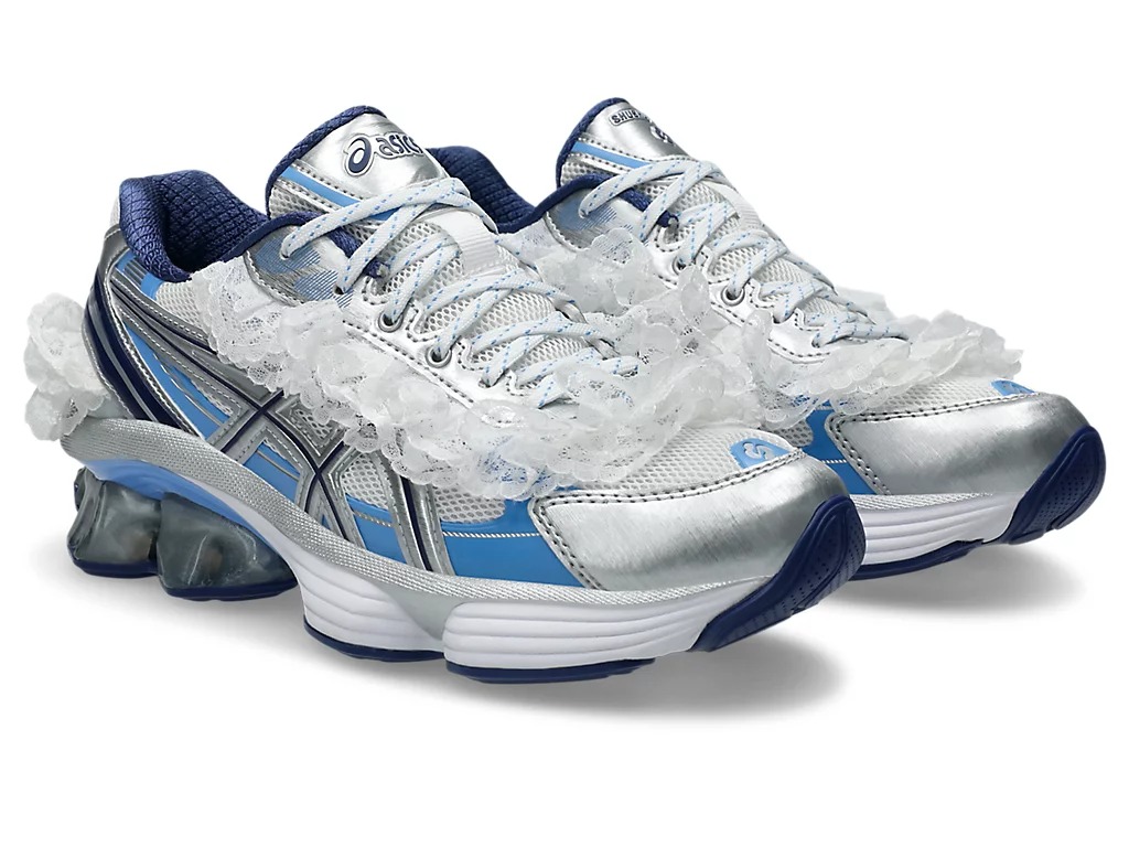 SHUSHU Tong x Asics Gel Kinetic Fluent White Dive Blue